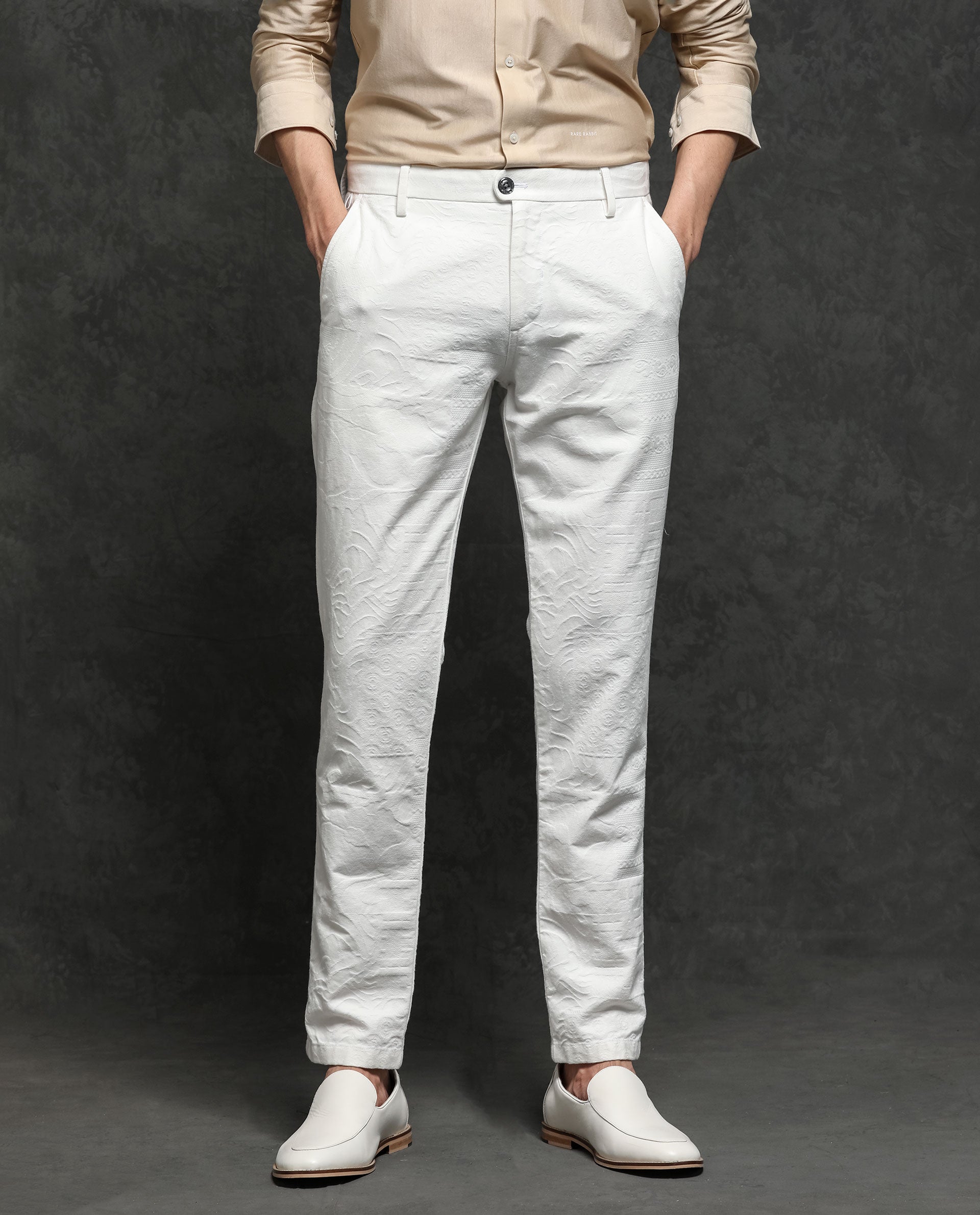 Buy RARE RABBIT Men Cotton Slim Fit Trousers - Trousers for Men 21602728 |  Myntra